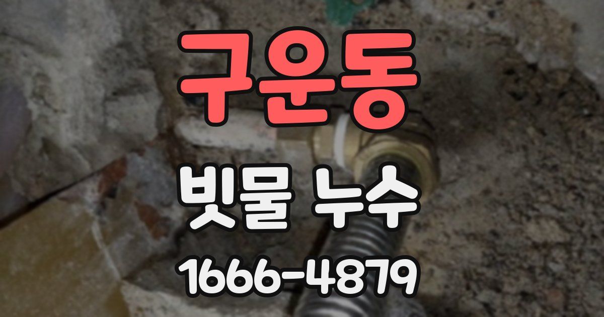 구운동 빗물 누수
