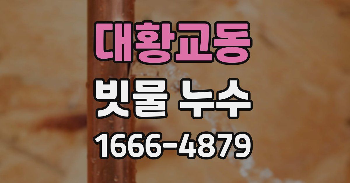 대황교동 빗물 누수