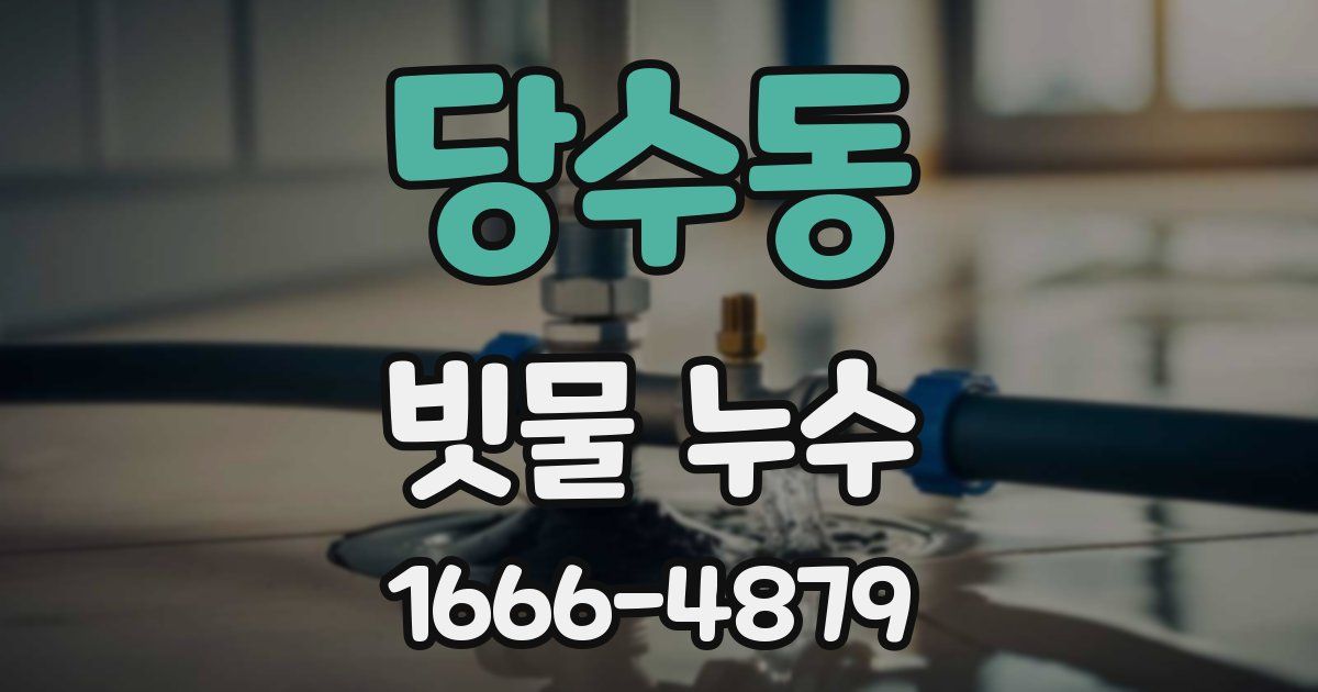 당수동 빗물 누수