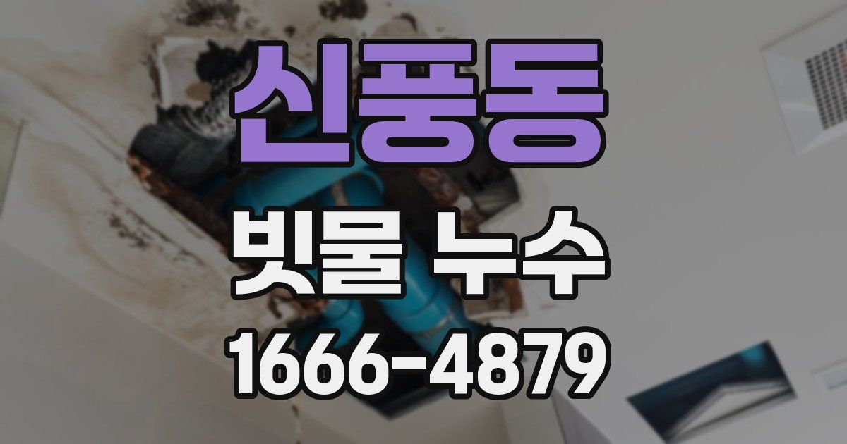 신풍동 빗물 누수