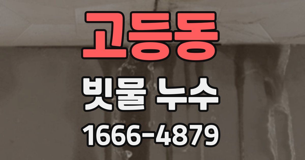 고등동 빗물 누수