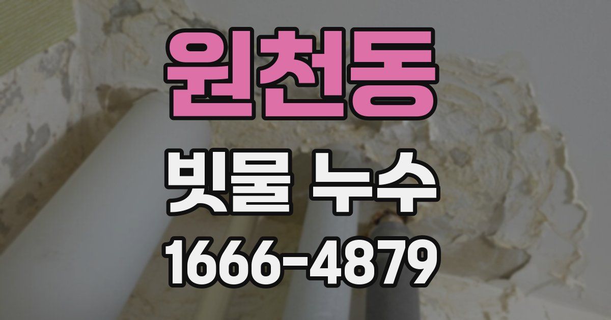 원천동 빗물 누수