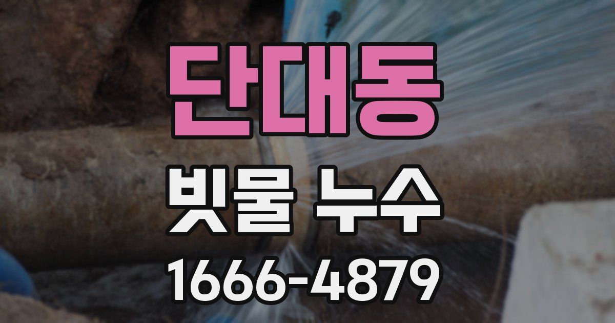 단대동 빗물 누수