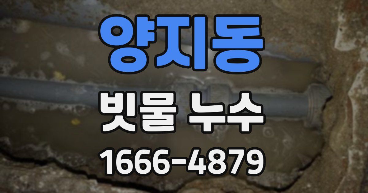 양지동 빗물 누수