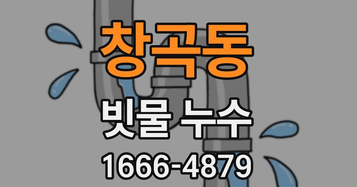 창곡동 빗물 누수