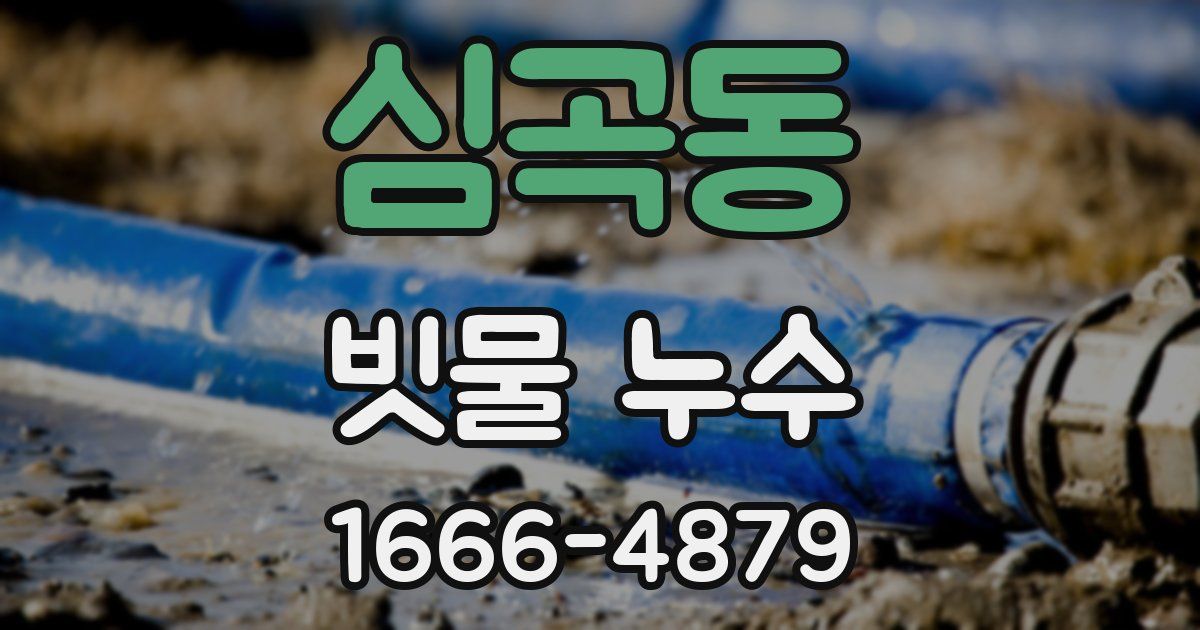 심곡동 빗물 누수