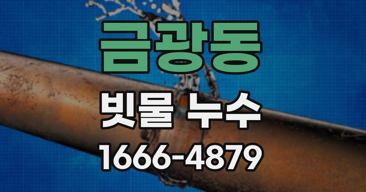 금광동 빗물 누수