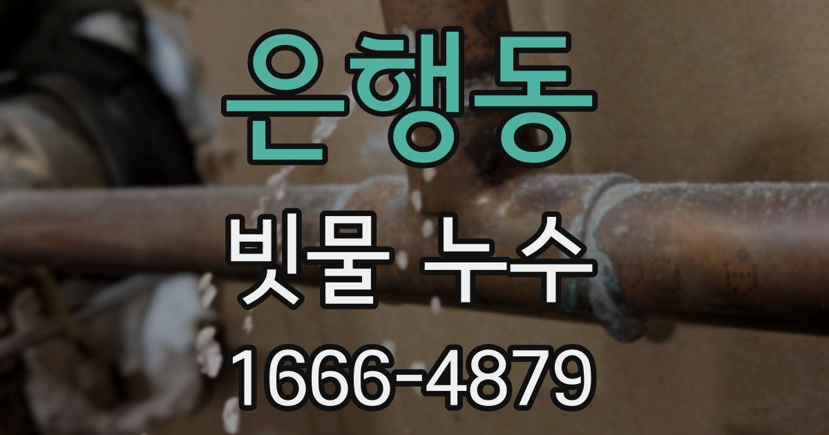 은행동 빗물 누수