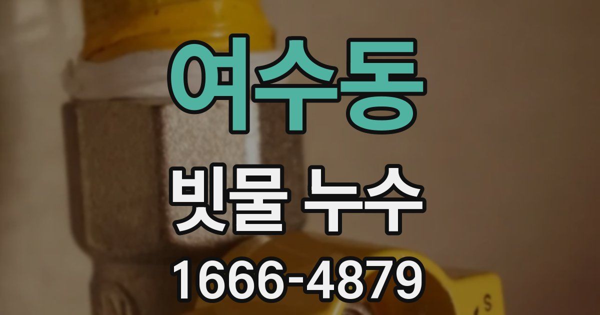 여수동 빗물 누수