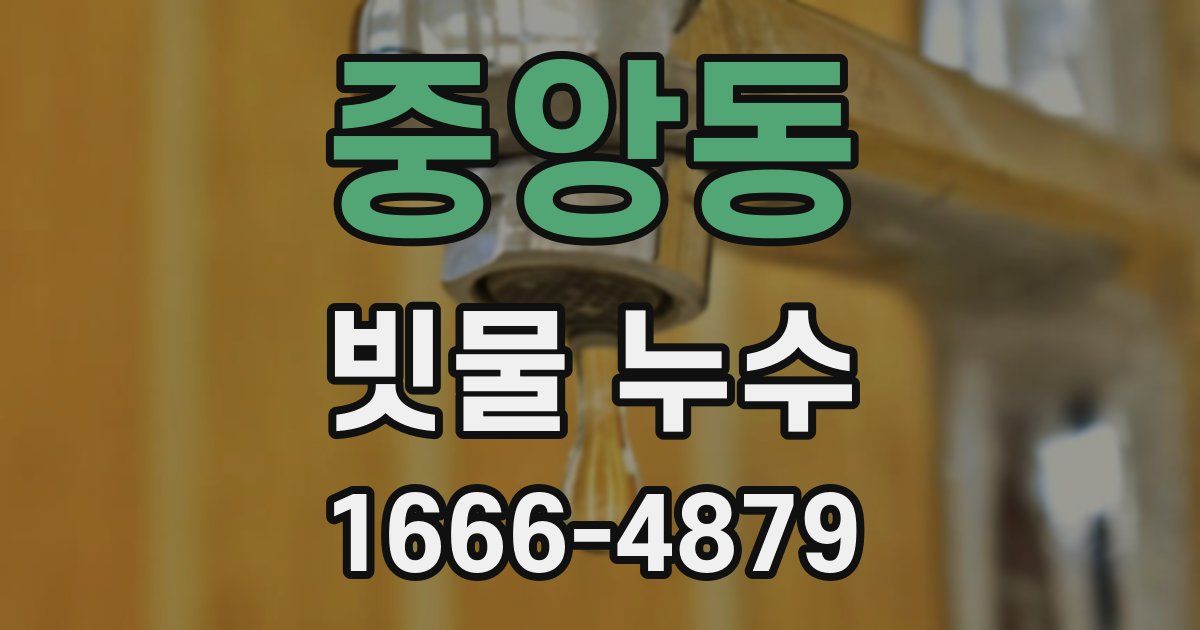 중앙동 빗물 누수