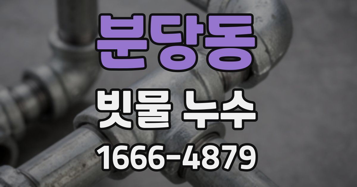 분당동 빗물 누수