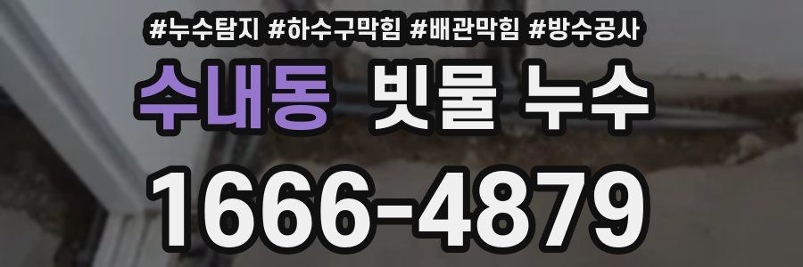 수내동 빗물 누수