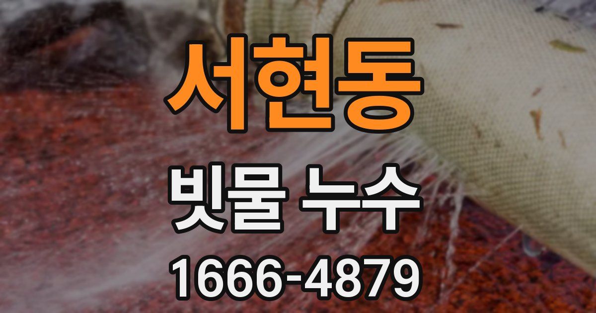 서현동 빗물 누수