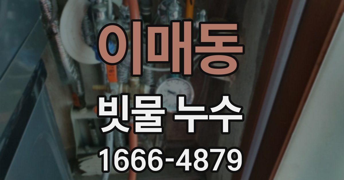 이매동 빗물 누수