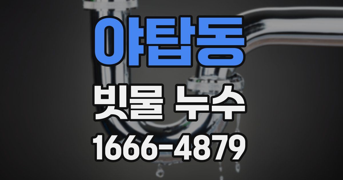 야탑동 빗물 누수