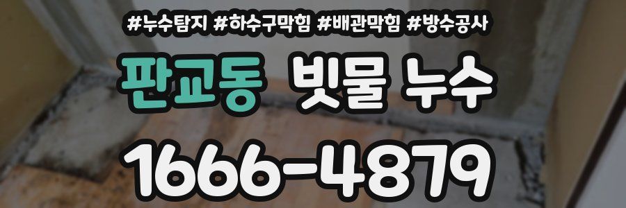 판교동 빗물 누수