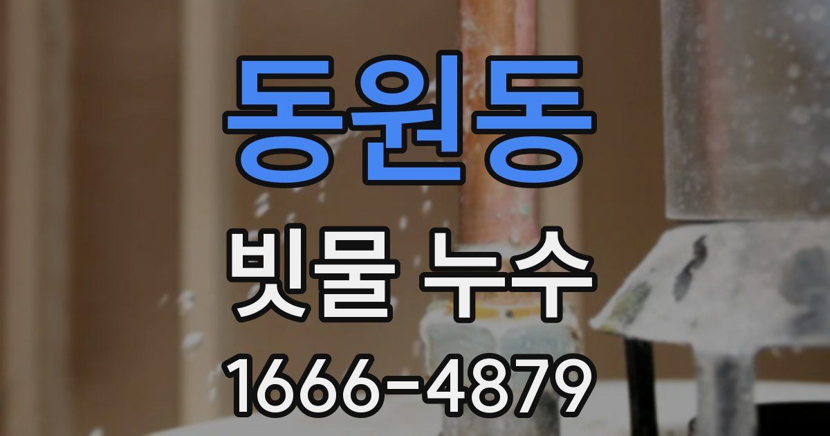 동원동 빗물 누수