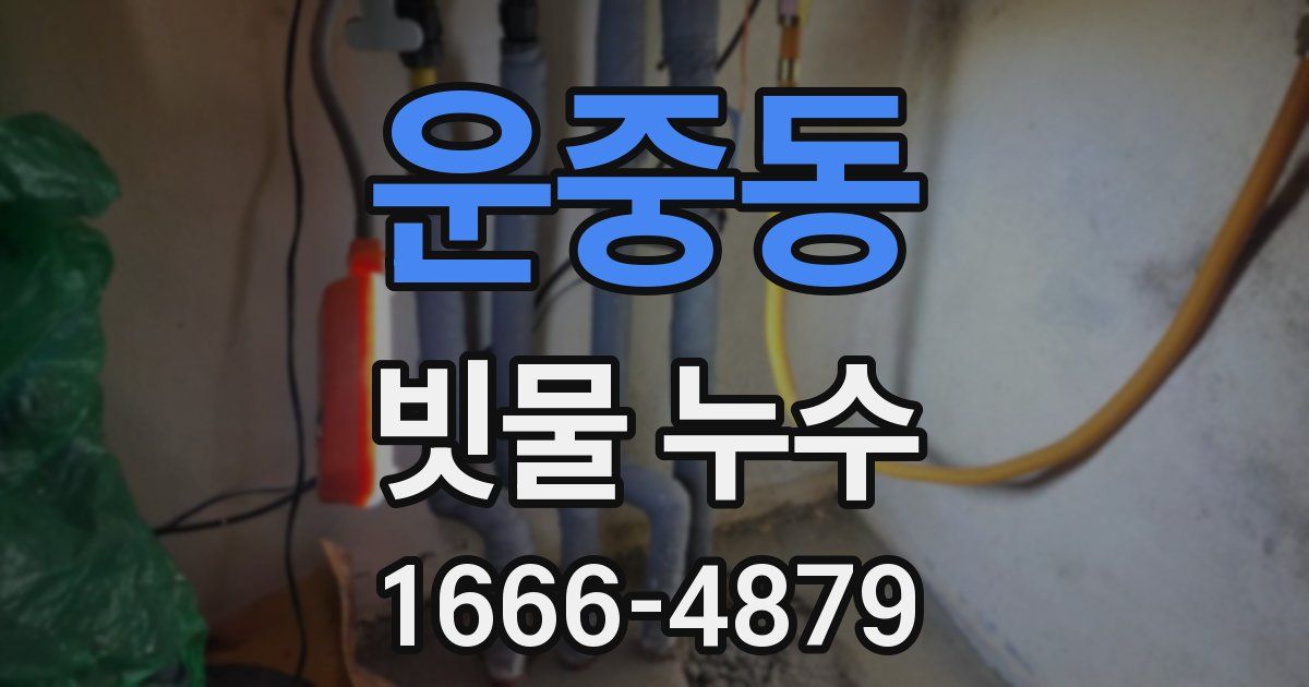 운중동 빗물 누수