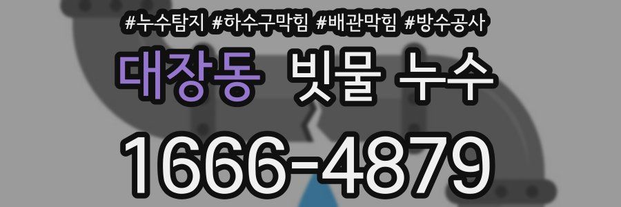 대장동 빗물 누수