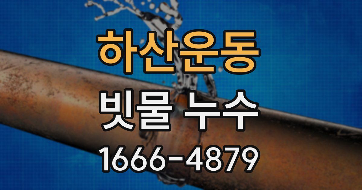 하산운동 빗물 누수