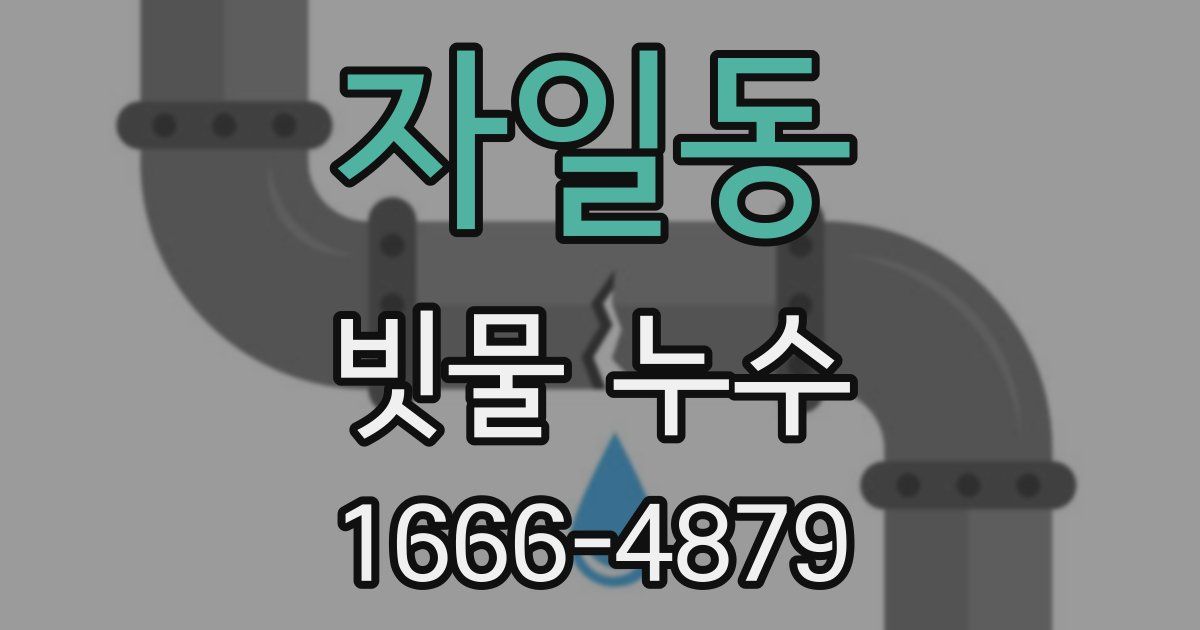 자일동 빗물 누수