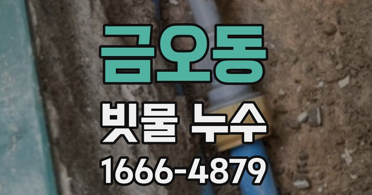 금오동 빗물 누수