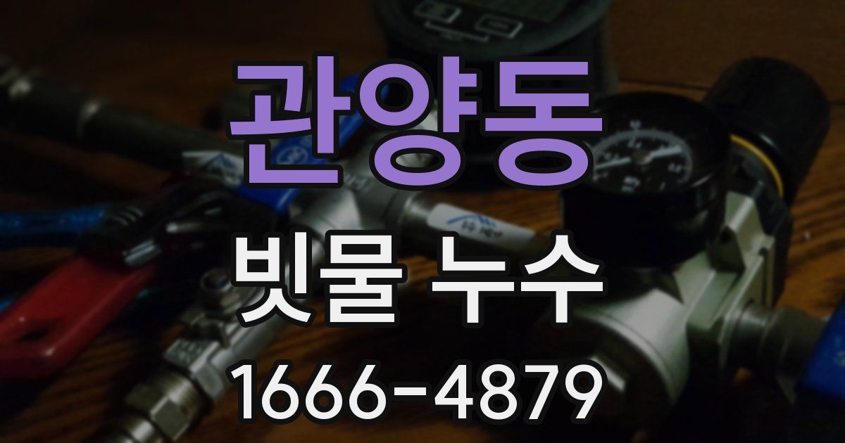 관양동 빗물 누수