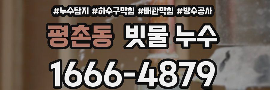 평촌동 빗물 누수
