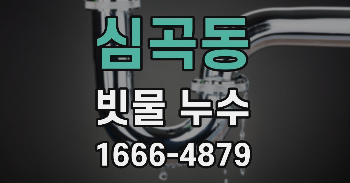 심곡동 빗물 누수