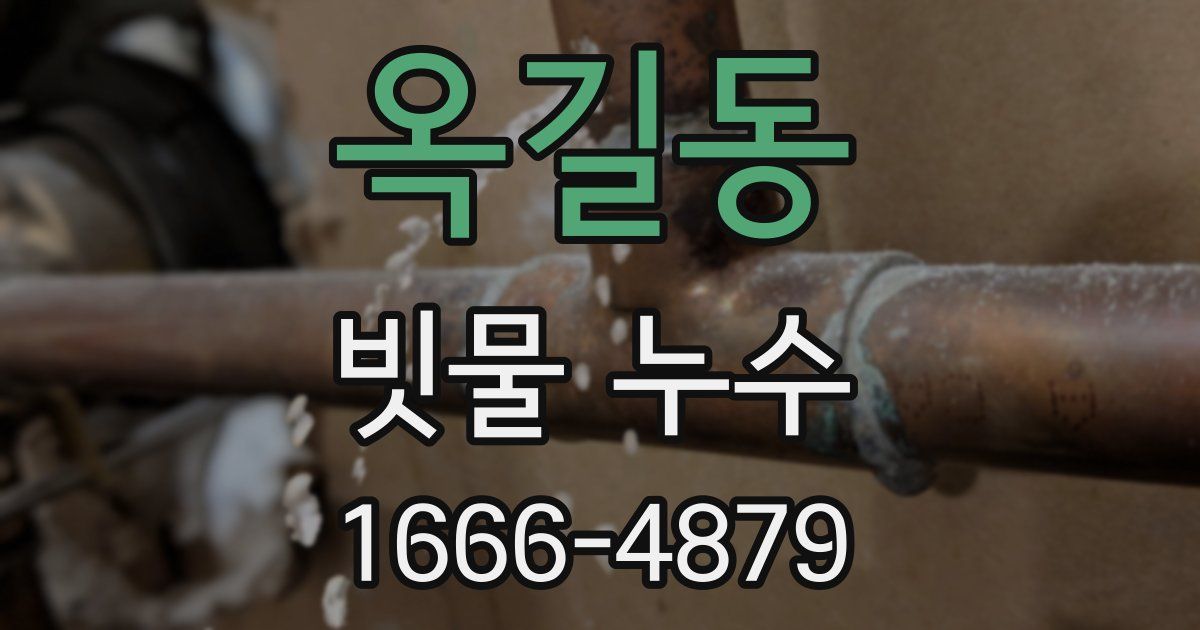 옥길동 빗물 누수