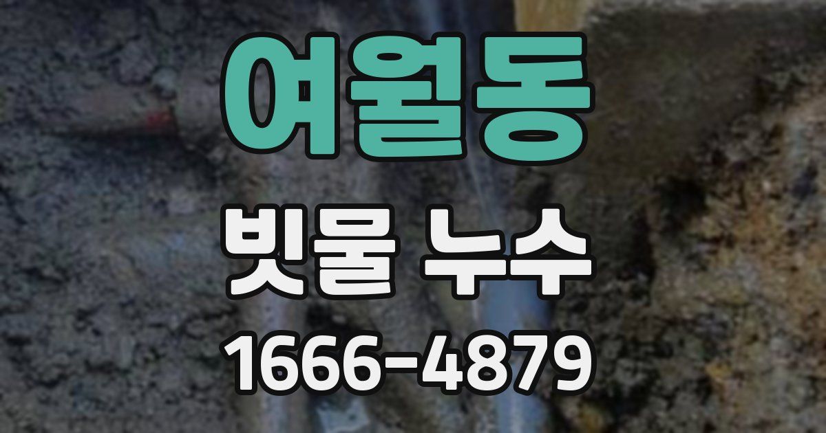 여월동 빗물 누수
