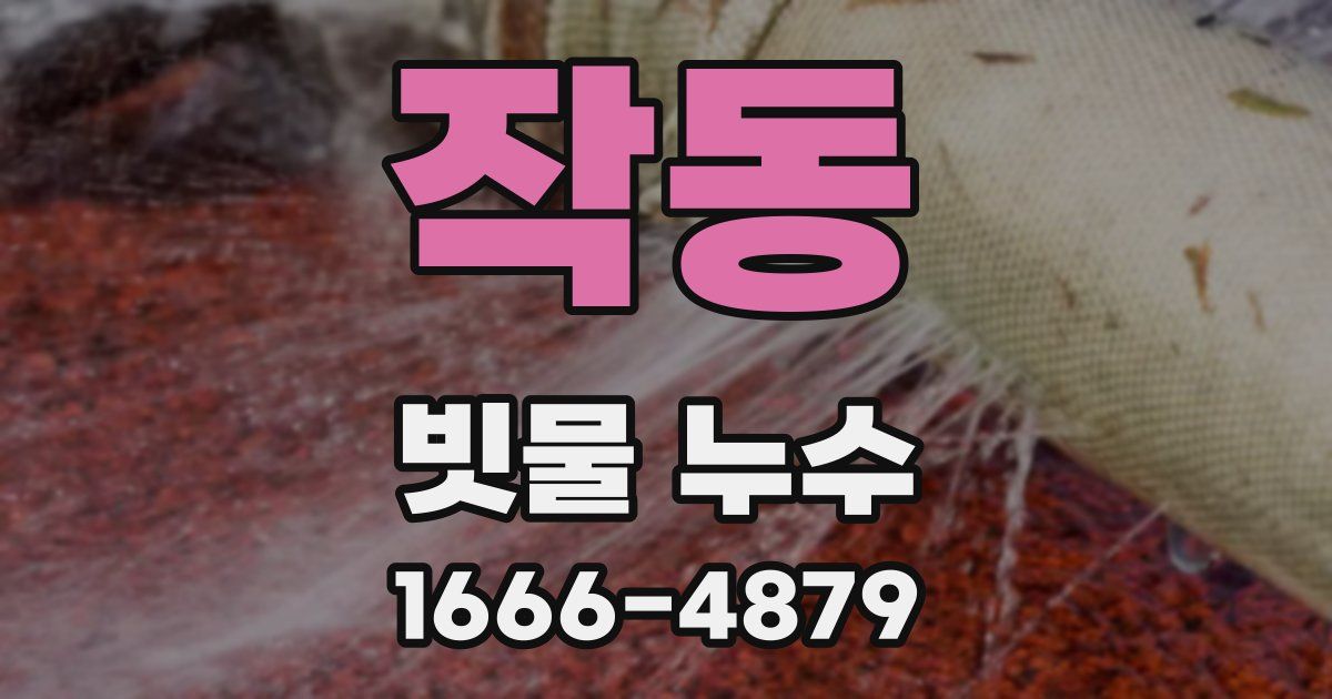 작동 빗물 누수