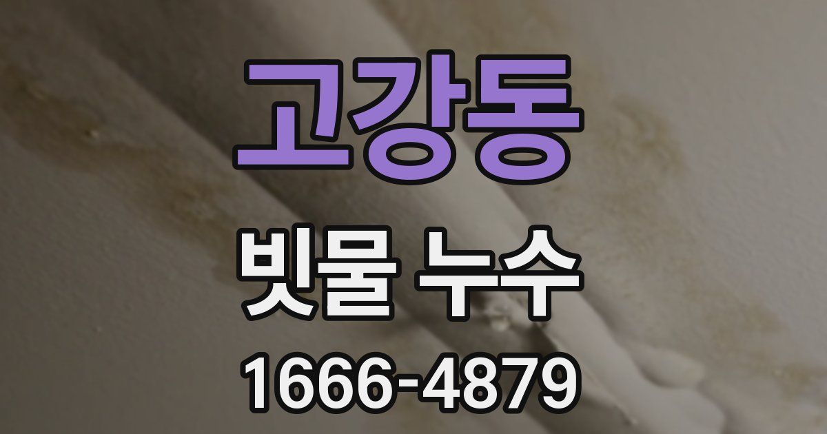 고강동 빗물 누수