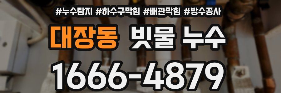 대장동 빗물 누수