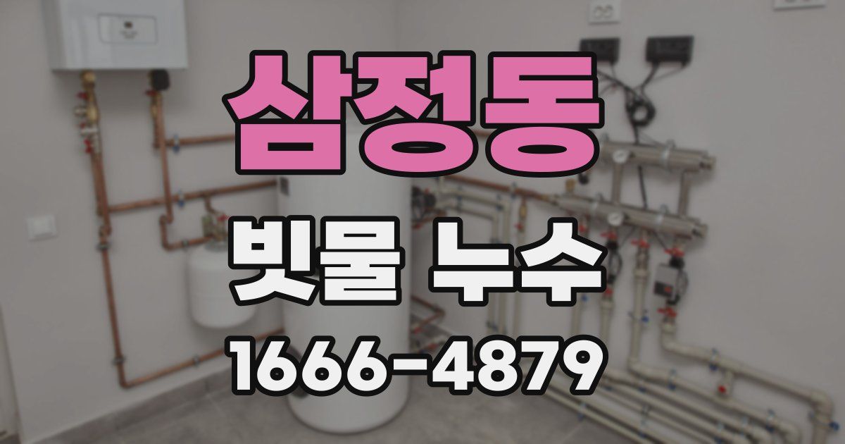 삼정동 빗물 누수