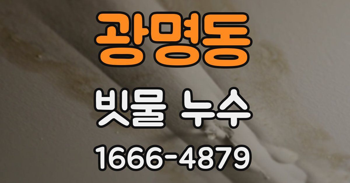 광명동 빗물 누수