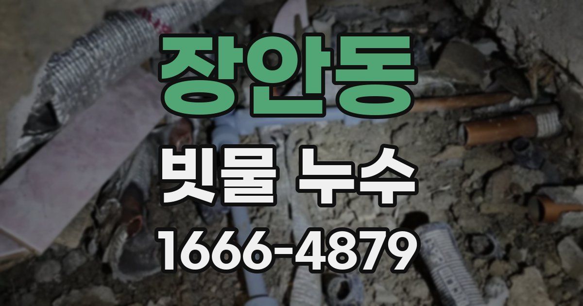 장안동 빗물 누수