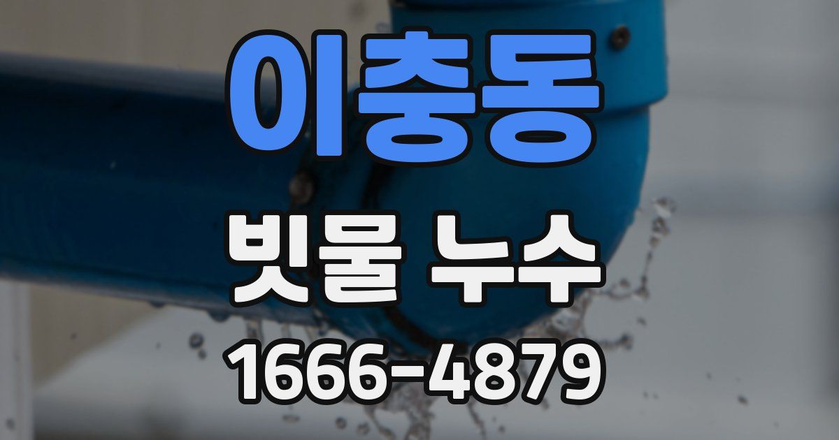 이충동 빗물 누수