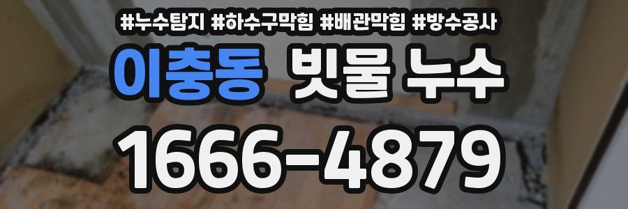 이충동 빗물 누수
