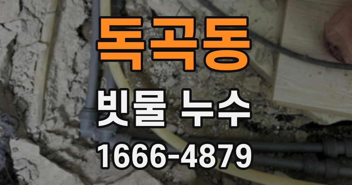 독곡동 빗물 누수
