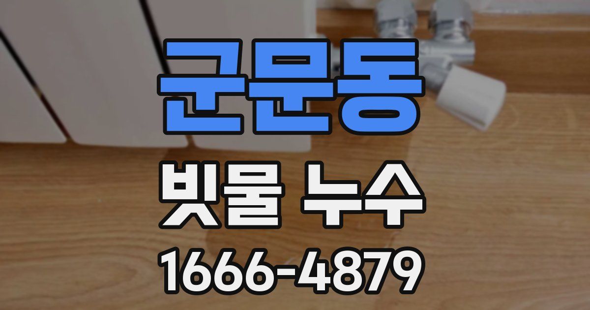 군문동 빗물 누수