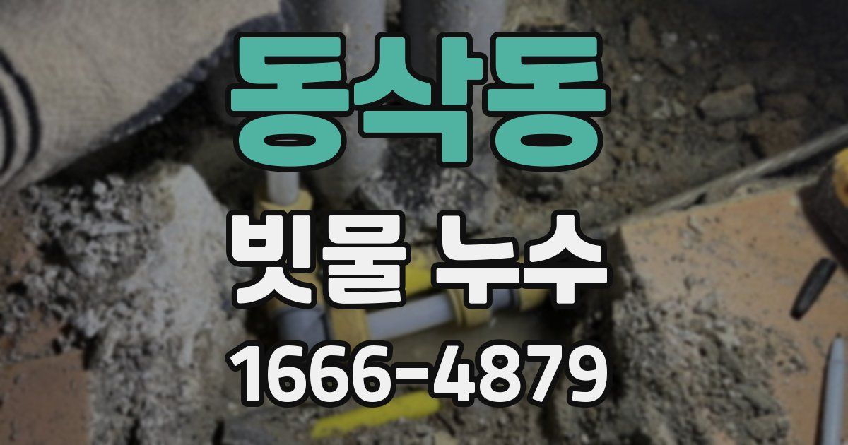 동삭동 빗물 누수