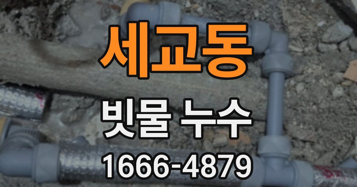 세교동 빗물 누수