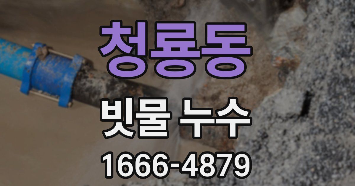 청룡동 빗물 누수