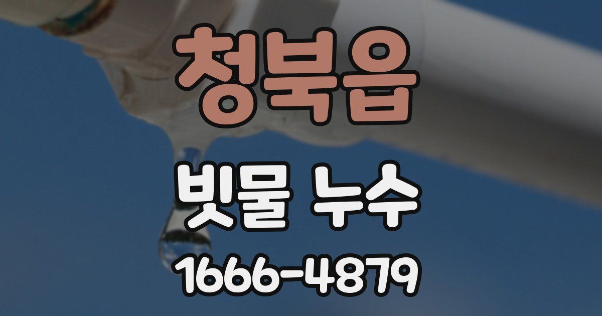 청북읍 빗물 누수