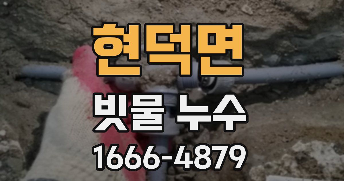 현덕면 빗물 누수