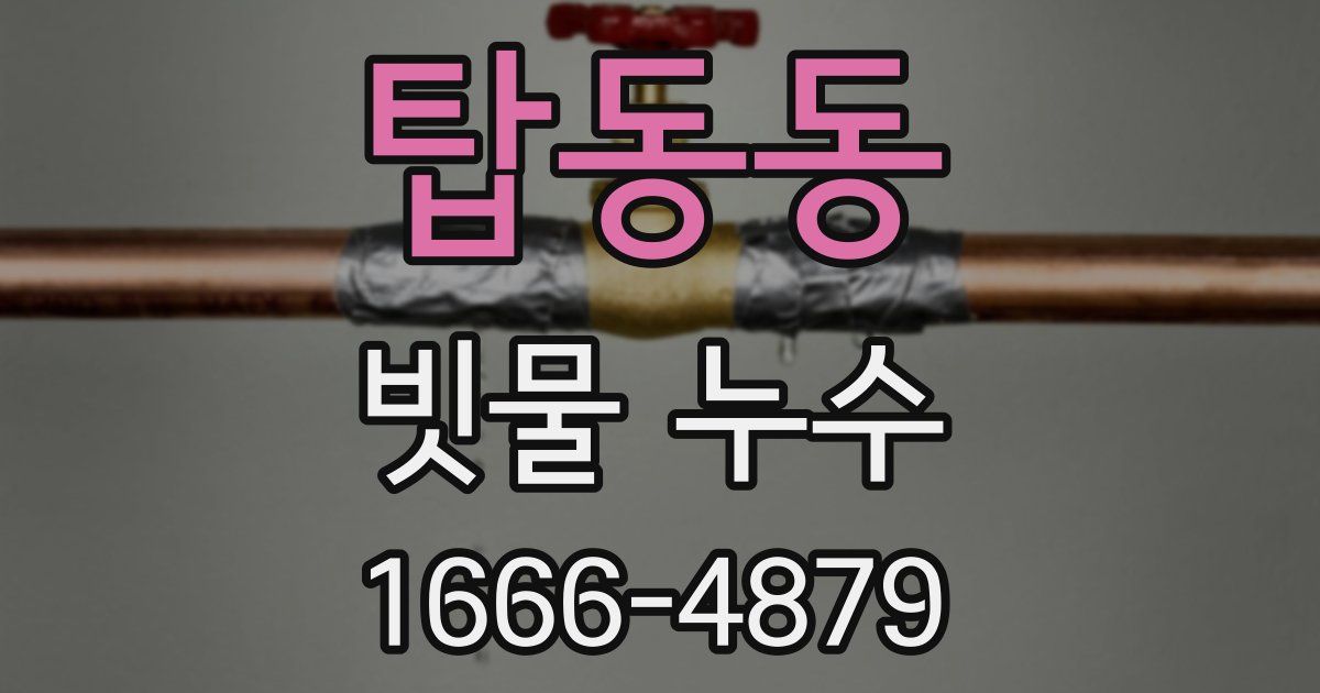 탑동동 빗물 누수