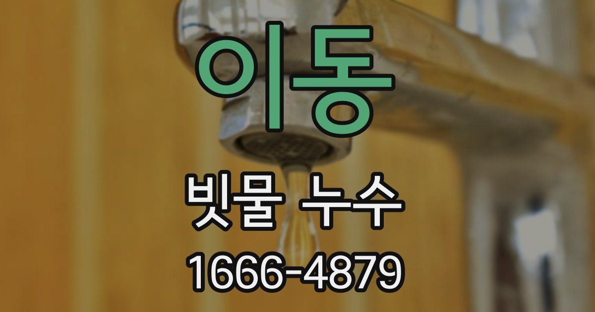이동 빗물 누수