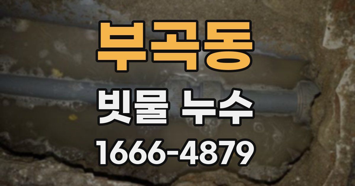 부곡동 빗물 누수