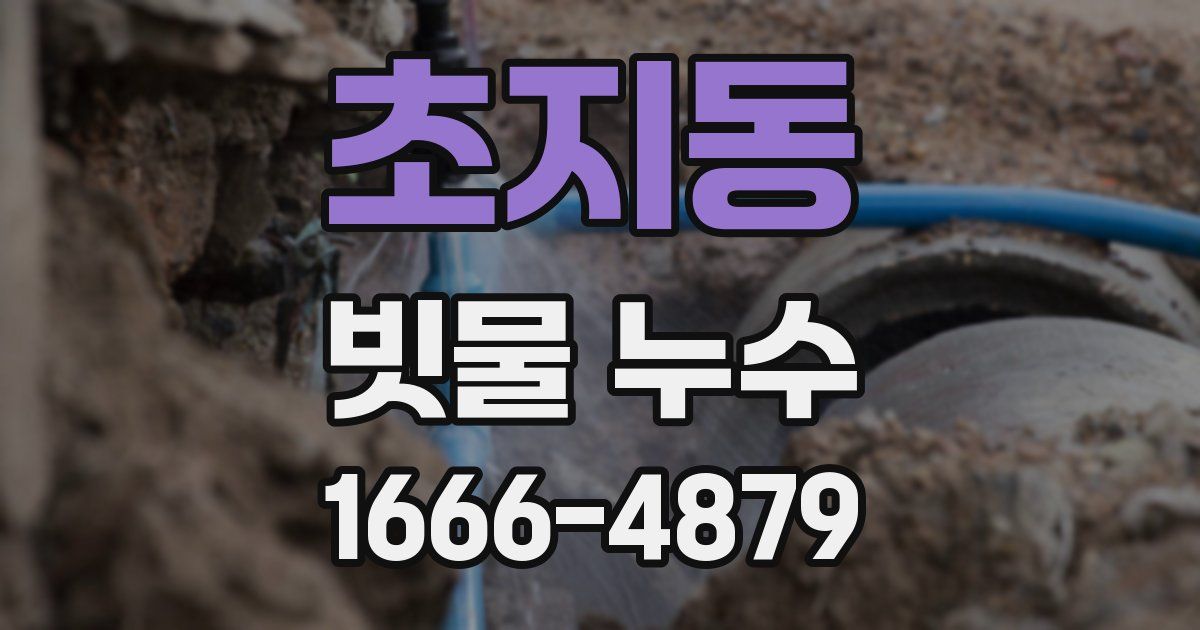 초지동 빗물 누수